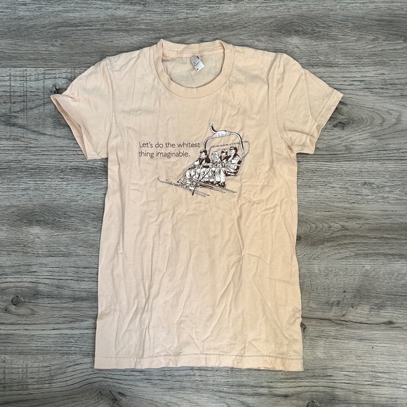 American Apparel "Let's do the Whitest Thing Imaginable" tShirt Sz M - Picture 1 of 4